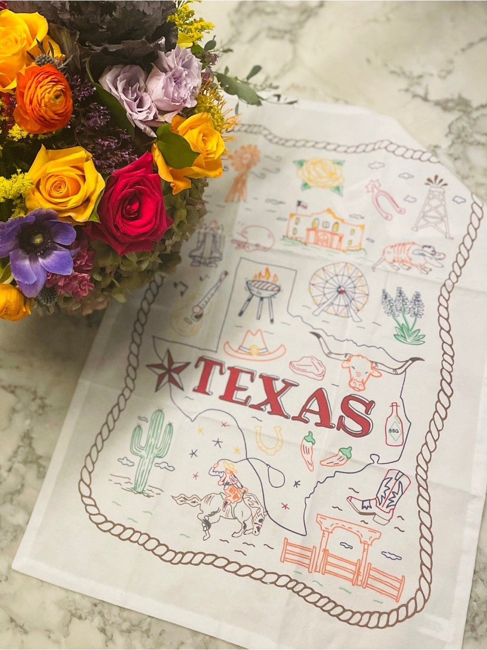 Texas flour sack kitchen towel new